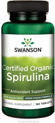 Swanson Spirulina Organic 500 Mg 180 T