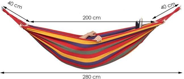 Springos Jednoosobowy 150kg 280x100cm Wielobarwny - zdjęcie 3 Springos Jednoosobowy 150kg 280x100cm Wielobarwny