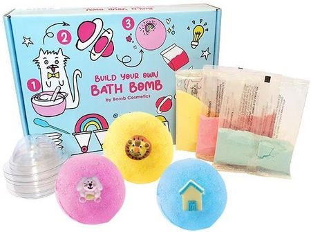 Bomb Cosmetics Build Your Own Bath Bomb Zestaw Rękawiczki 1 Para + Pipetka + Soda Oczyszczona 3Szt. + Kwas Cytrynowy 3Szt. + Foremki 6Szt. + Dekoracje