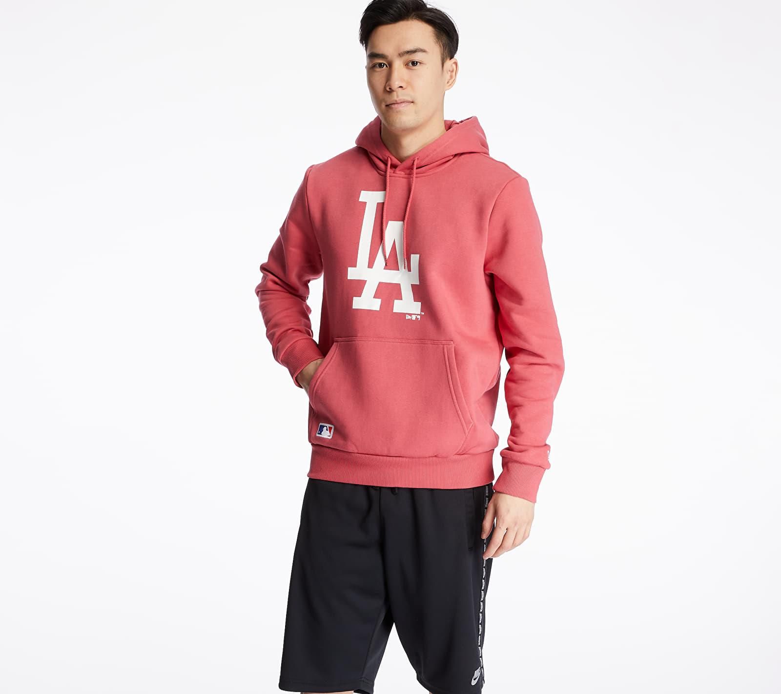 Los Angeles Dodgers Logo Pink Pullover Hoodie