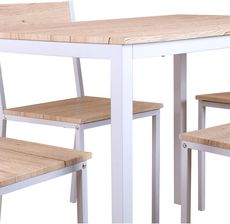 Zdjęcie MERKURY MARKET ZESTAW STÓŁ I KRZESŁA LATTE 1+4 WHITE/SAN REMO - Gliwice