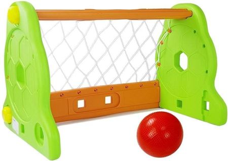Lean Toys Bramka Piłkarska Dla Dzieci Zielono Pomarańczowa