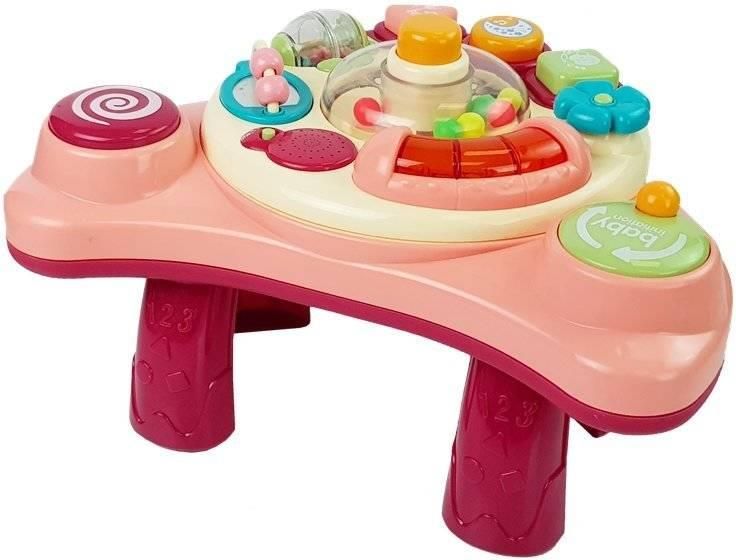 Lean Toys Interaktywny Stolik Dla Niemowląt Muzyka Odgłosy Zwierząt