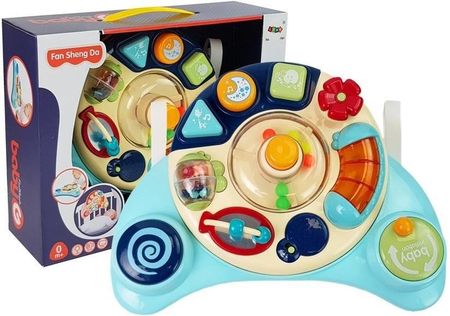 Lean Toys Interaktywny Panel Zabawka Dla Niemowląt Muzyka Odgłosy Zwierząt Niebieska