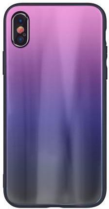 Telforceone Nakładka Aurora Glass do Xiaomi Redmi 9T różowo- czarna