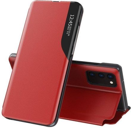 Hurtel Eco Leather View Case elegancki futerał etui z klapką i funkcją podstawki Samsung Galaxy A52 5G / A52 4G czerwony