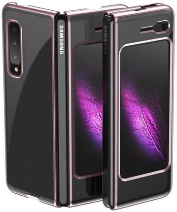 Hurtel Plating Case hard case pokrowiec etui z metaliczną ramką Samsung Galaxy Fold różowy