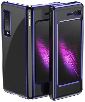 Hurtel Plating Case hard case pokrowiec etui z metaliczną ramką Samsung Galaxy Fold niebieski