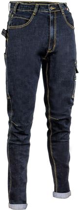 Cofra Spodnie Cabries Stretch Jeans Niebieski
