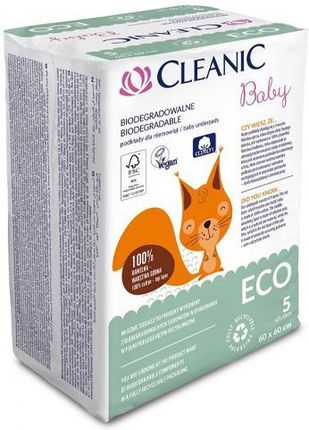Harper Hygienics Cleanic Baby Eco Biodegradowalne Podkłady Dla Niemowląt 60x60Cm 5Szt.