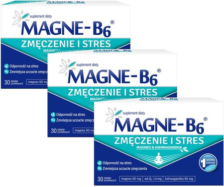 Magne-B6 Zmęczenie i stres magnez i ashwagandha 3x30 tabletek