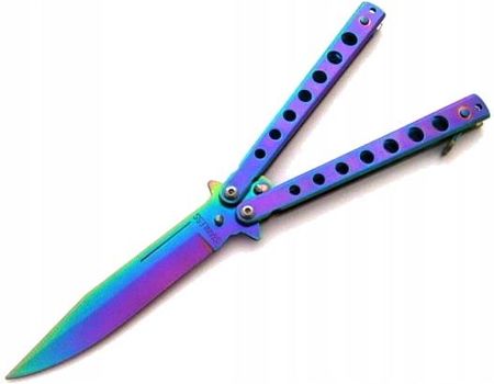 Nóż Motylkowy Motyl Rainbow Xxl N-495B