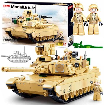 Sluban Klocki Czołg M1A2 V2 Abrams Wojsko Armia