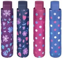 Zdjęcie Perletti Parasol Damski Manualny Basic, Granatowy W Kwiaty - Prusice