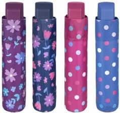 Zdjęcie Perletti Parasol Damski Manualny Basic, Fioletowy W Kwiaty - Prusice