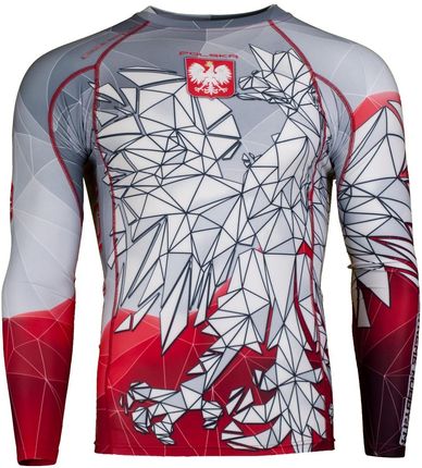 Extreme Hobby Sportowy Longsleeve Rashguard Do Mma Z Długim Rękawem Polska Grey Red