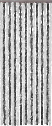 Zasłona przeciwko owadom, szaro-biała, 56x200 cm, szenil