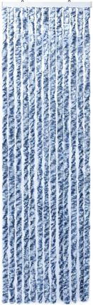 Zasłona przeciwko owadom, niebiesko-biała, 120x220 cm, szenil