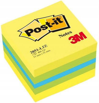 Post-It-3M Mini-Kostka Post-It Cytrynowa 51X51 400 Karteczek
