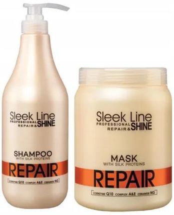 Stapiz Sleek Line Repair Zestaw XXL Szampon Maska 