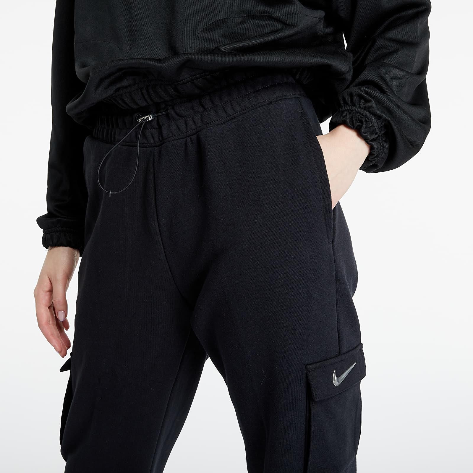 Nike Sportswear Swoosh French Terry Pants Black/ White