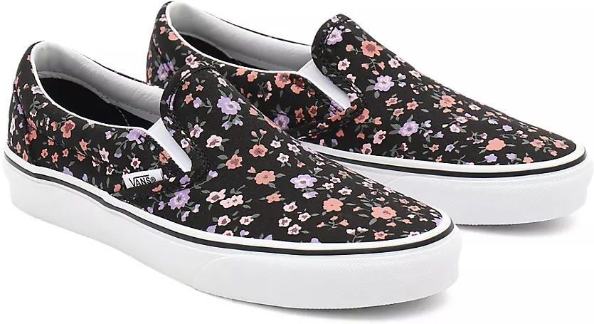 floral vans slip ons womens