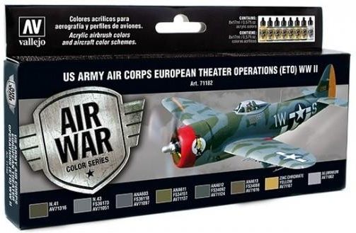 Zdjęcie Vallejo Zestaw Air War 8 Farb Us Army Corps Colors Eto Wwii - Toruń