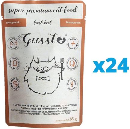 Gussto Cat Fresh Wild Boar Mokra Karma Dla Kotów Dzik 24X85G