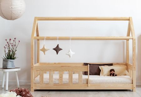 Elior Drewniane łóżko dziecięce Domek Rikko 90x180cm