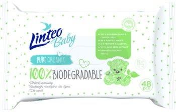 Linteo Baby 100% Biodegradable Delikatne Nawilżane Chusteczki Dla Dzieci 48Szt.