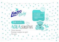 Zdjęcie Linteo Baby Aqua Sensitive Delikatne Nawilżane Chusteczki Dla Dzieci 10Szt. - Brzeg