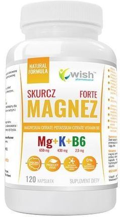 Wish Magnez Skurcz Forte Magnez + Potas + B6 120 kaps