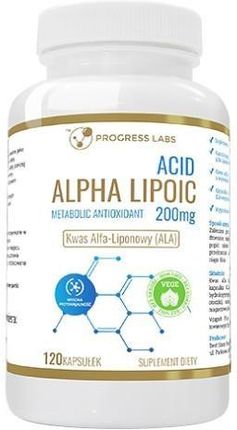 Progress Labs ALA Kwas Alfa Liponowy 200 mg 120 kaps