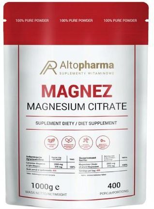 Altopharma Magnez (cytrynian magnezu) proszek 1000 g