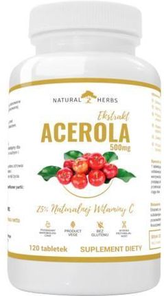 Natural Herbs Acerola 500 mg naturalna witamina C 120 tabl