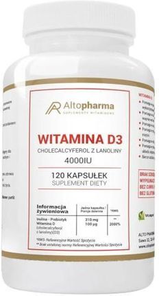 Altopharma Witamina D3 4000 IU + Prebiotyk 120 kaps