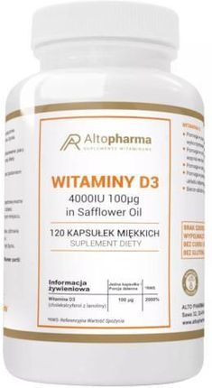 Altopharma Witamina D3 4000 IU 100 µg 120 kaps miękkich