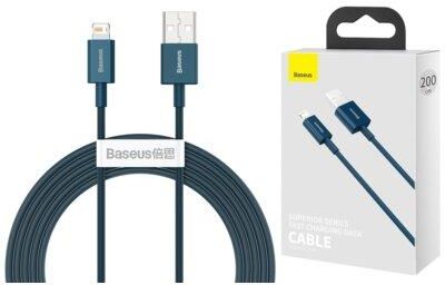 Baseus Kabel USB Lightning Superior Series 2m Niebieski (CALYSC03)