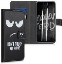 Kwmobile Etui z klapką z wzorem don't touch my phone dla Ulefone Note 7 (2019) czarny (5068802)