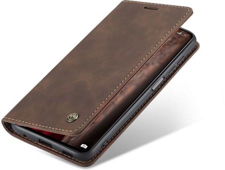 Caseme Etui do Xiaomi Czerwony mi Note 10 Pro/Note 10 Pro Max Leather Wallet Case Coffe