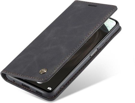 Caseme Etui do Xiaomi Czerwony mi Note 10 Pro/Note 10 Pro Max Leather Wallet Case Czarny