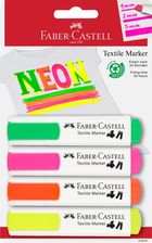 Zdjęcie Faber-Castell Markery Do Tkanin Faber-Castell 4 Kolory Neonowe - Lubartów