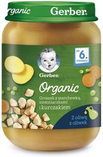 Gerber Organic Obiadek Groszek Z Marchewką Ziemniaczkami I Kurczakiem dla niemowląt po 6 Miesiącu 190g