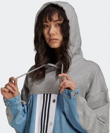 adidas×dry clean only　デニムパーカー　サイズM Adidas Originals Bluza Kurtka damska x Dry Clean Only Denim Jacket