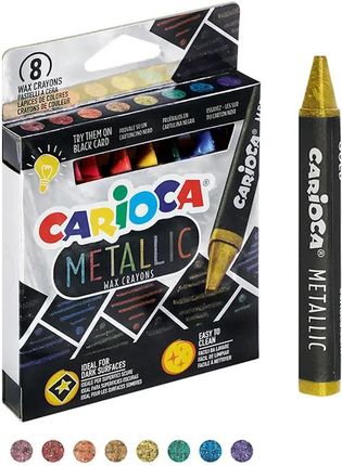 Carioca Kredki Świecowe Metaliczne 8 Kolorów