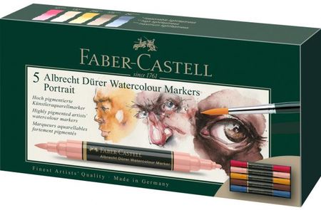Faber-Castell Pisaki Akwarelowe Dwustronne Faber Castell Albrecht Dürer 5 Kolorów Portrety