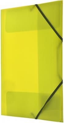 Teczka Plastikowa Na Gumkę Tetis Harmonijkowa Z Rączką A4 Kolor: Żółty 550 Mic. 318 Mm X 248 Bt624-Y