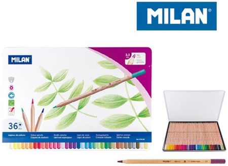 Milan  Kredki Ołówkowe Metalizowane 36 Kolorów