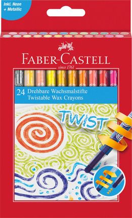 Faber-Castell Kredki Woskowe Wykręcane 24 Kolory