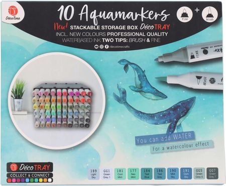 DecoTime 12 x Glitter Twin Markers - Waterbased Makers